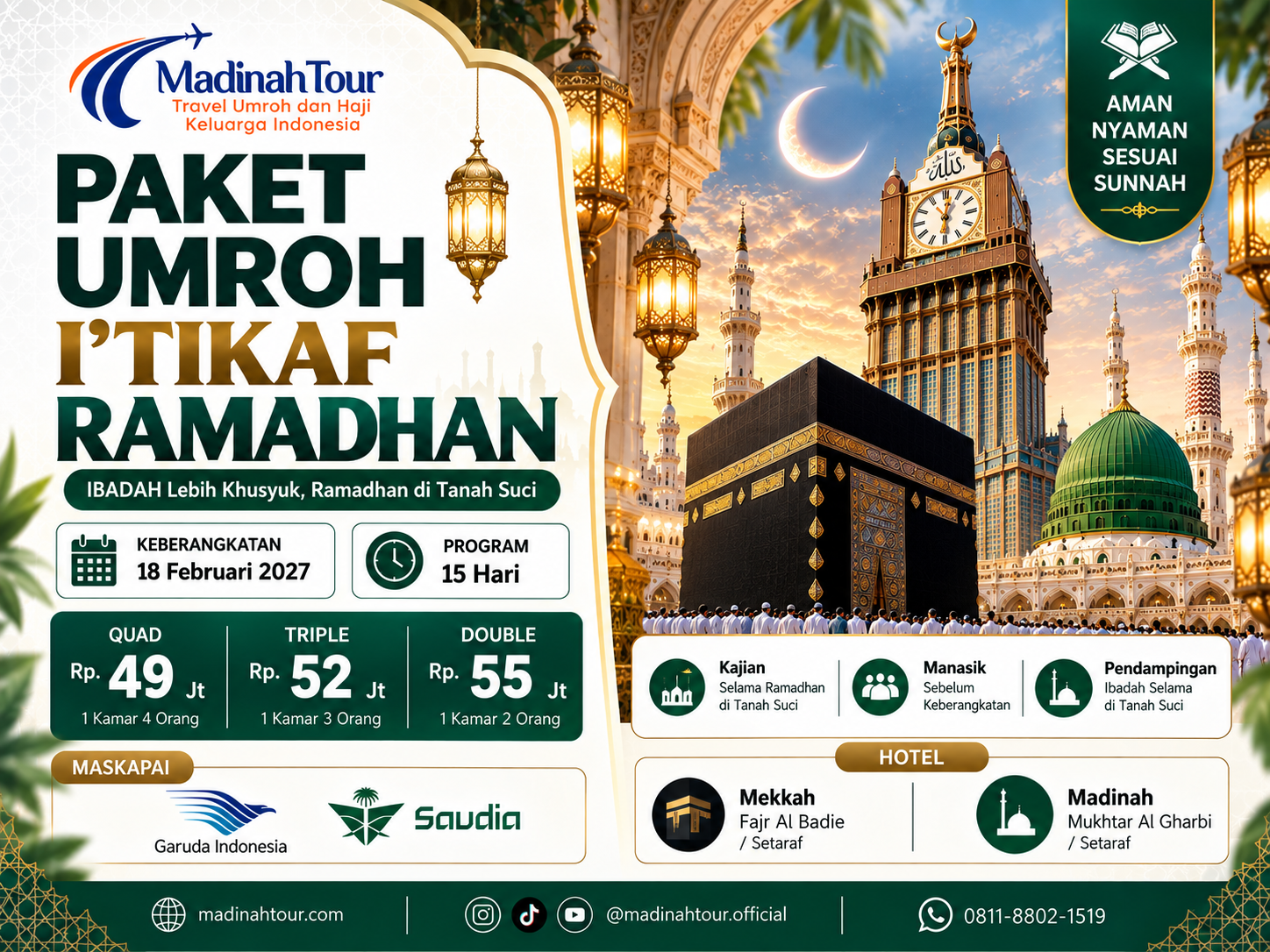 I'tikaf Ramadhan 2027 Madinah Tour
